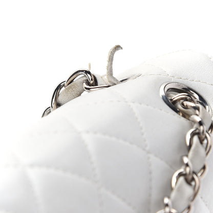 Chanel Lambskin Quilted Medium Double Flap White 10 of 16