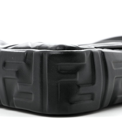 Fendi Nappa FF 1974 Embossed Baguette Black 10 of 15