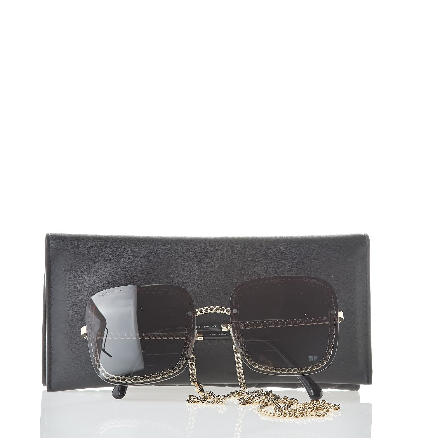 Chanel Chain Square Sunglasses 4244 Black 9 of 9