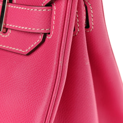 Hermes Epsom Candy Birkin 30 Rose Tyrien Rubis 18 of 21