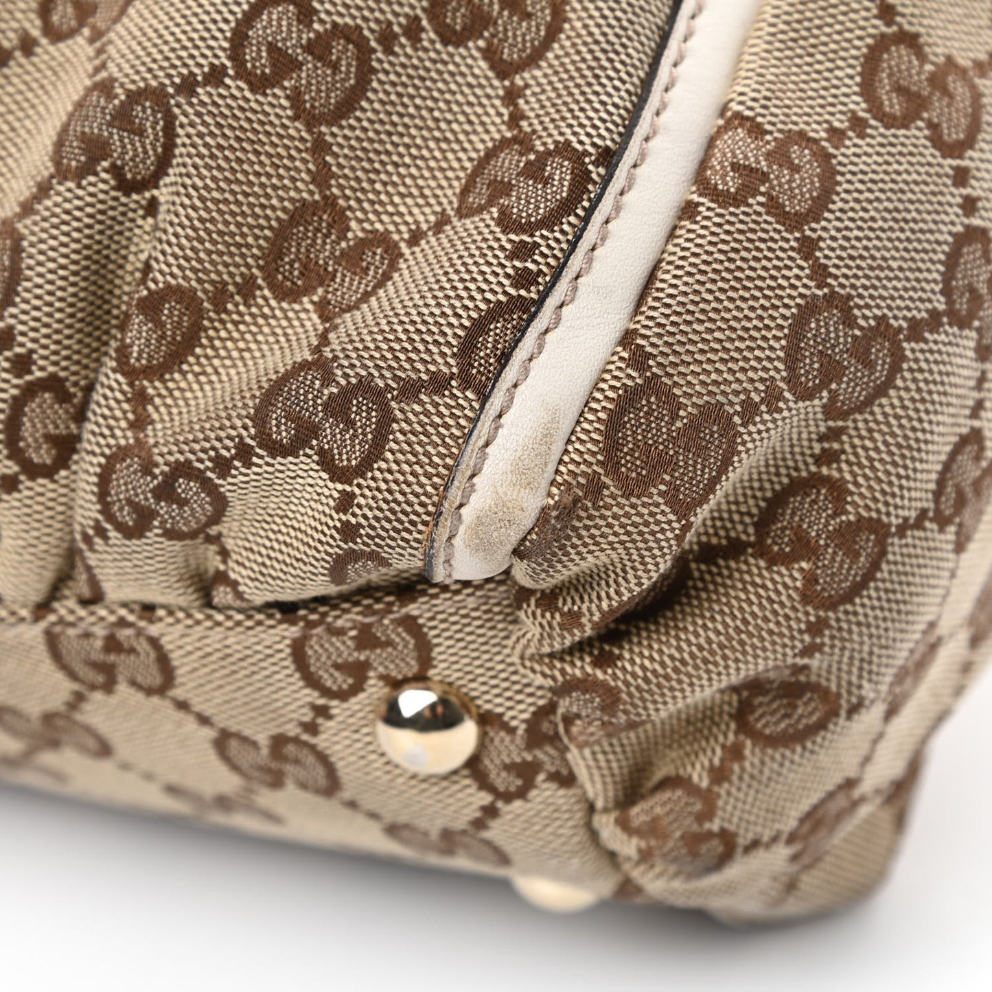 Monogram D Gold Ring Tote White