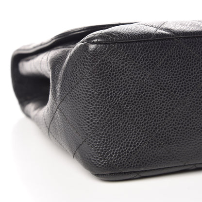 Chanel Caviar Quilted Jumbo Single Flap Black 8 of 9