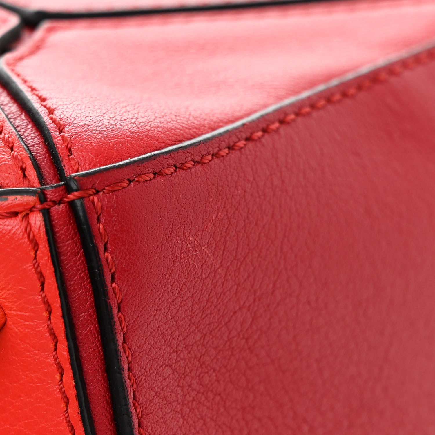 Loewe Calfskin Colorblock Small Puzzle Bag Red 10 of 13