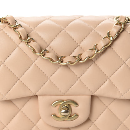 Chanel Lambskin Quilted Mini Square Flap Beige 10 of 11