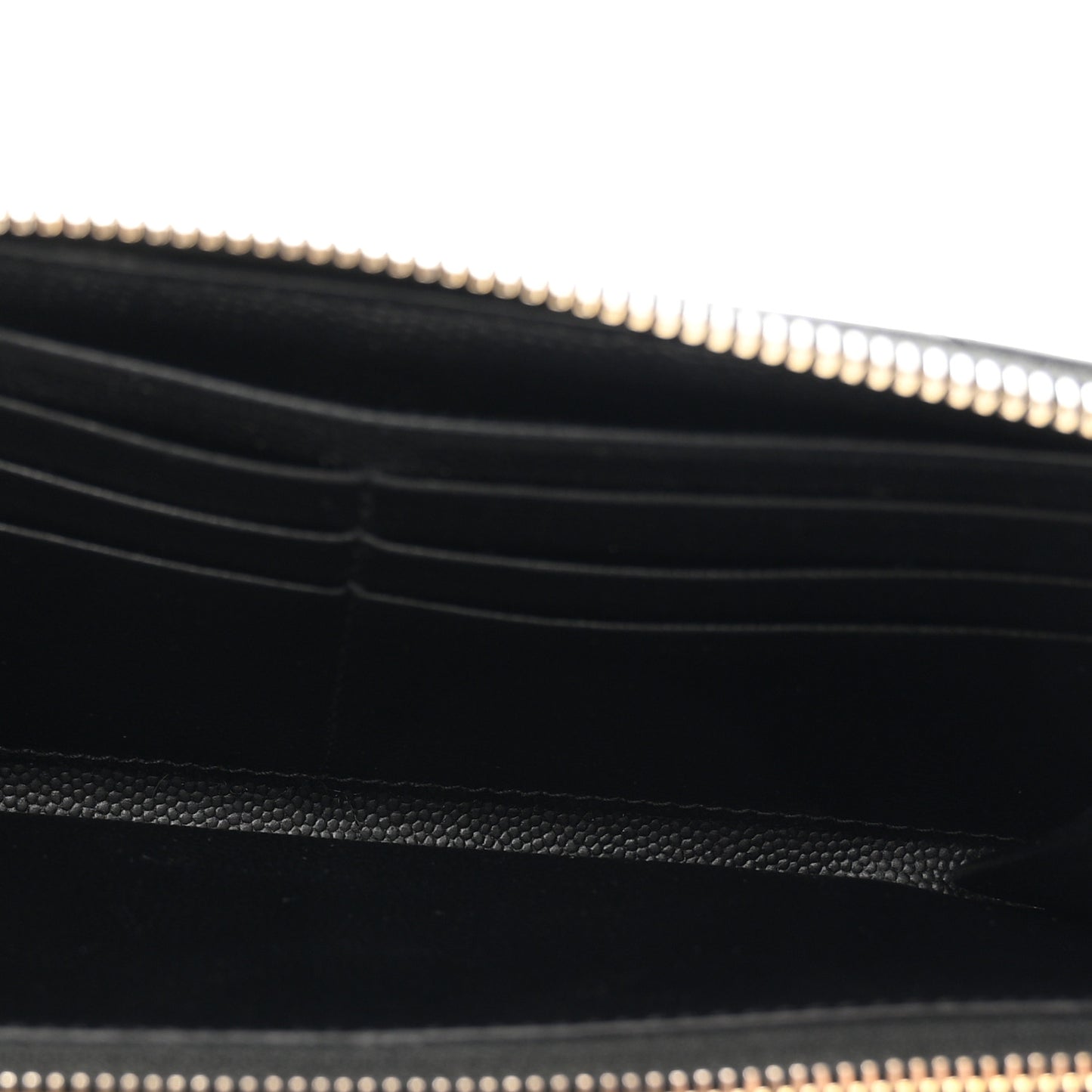 Grain De Poudre Matelasse Chevron Monogram Zip Around Wallet Black