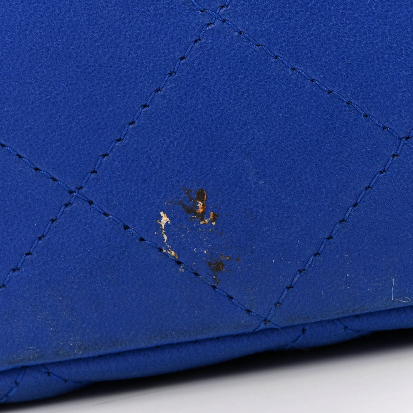 Lambskin Quilted Jumbo Single Flap Blue