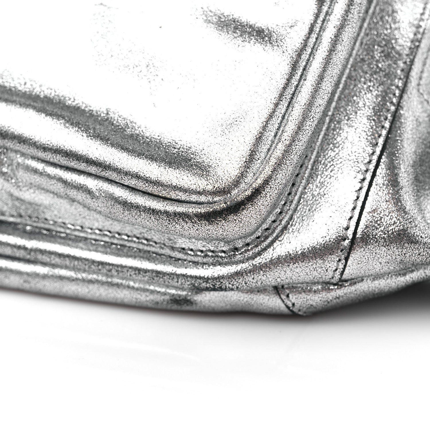 Saint Laurent Metallic Calfskin Ripstop Body Belt Bag Silver 8 of 13