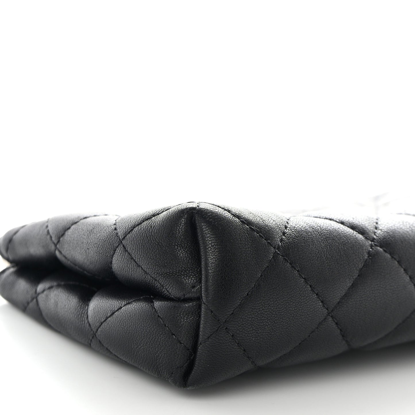 Lambskin Quilted Small Pouch Black