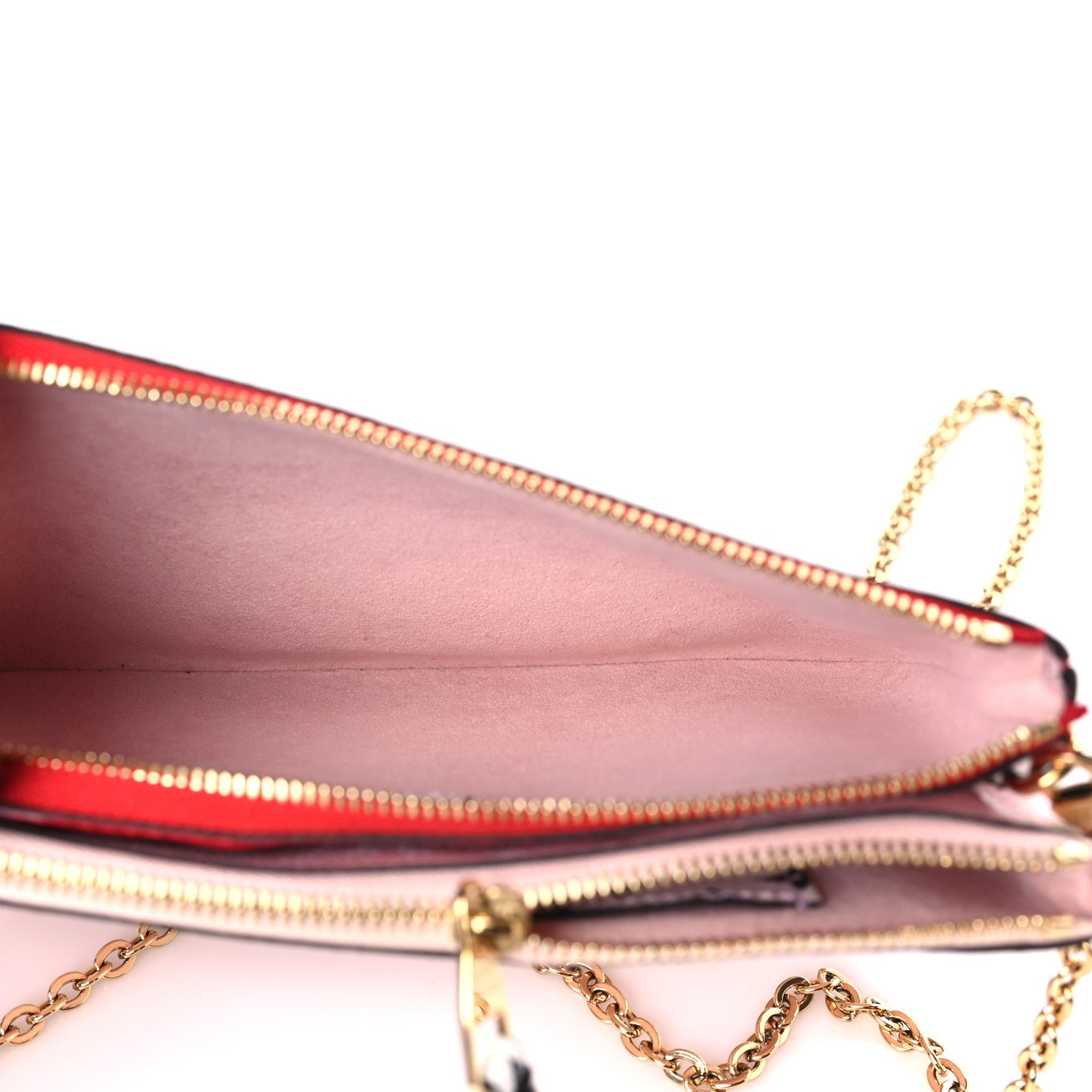 Louis Vuitton Monogram Giant Double Zip Pochette Rouge 5 of 9