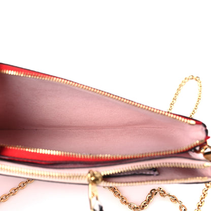 Louis Vuitton Monogram Giant Double Zip Pochette Rouge 5 of 9