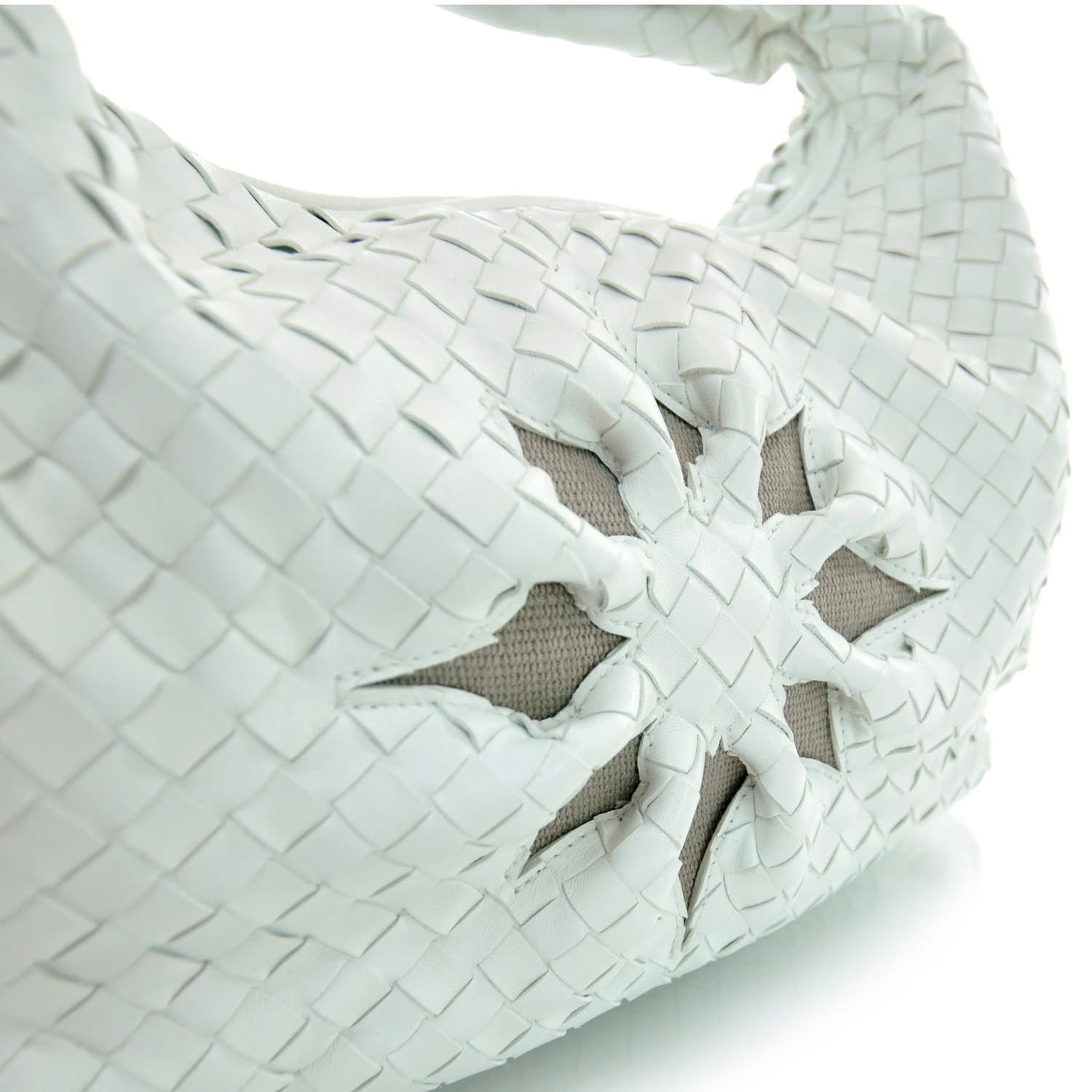 Bottega Veneta Nappa Intrecciato Flower Medium Veneta Hobo White 7 of 11