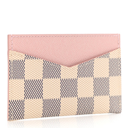Louis Vuitton Damier Azur Daily Card Holder Rose Ballerine 3 of 7