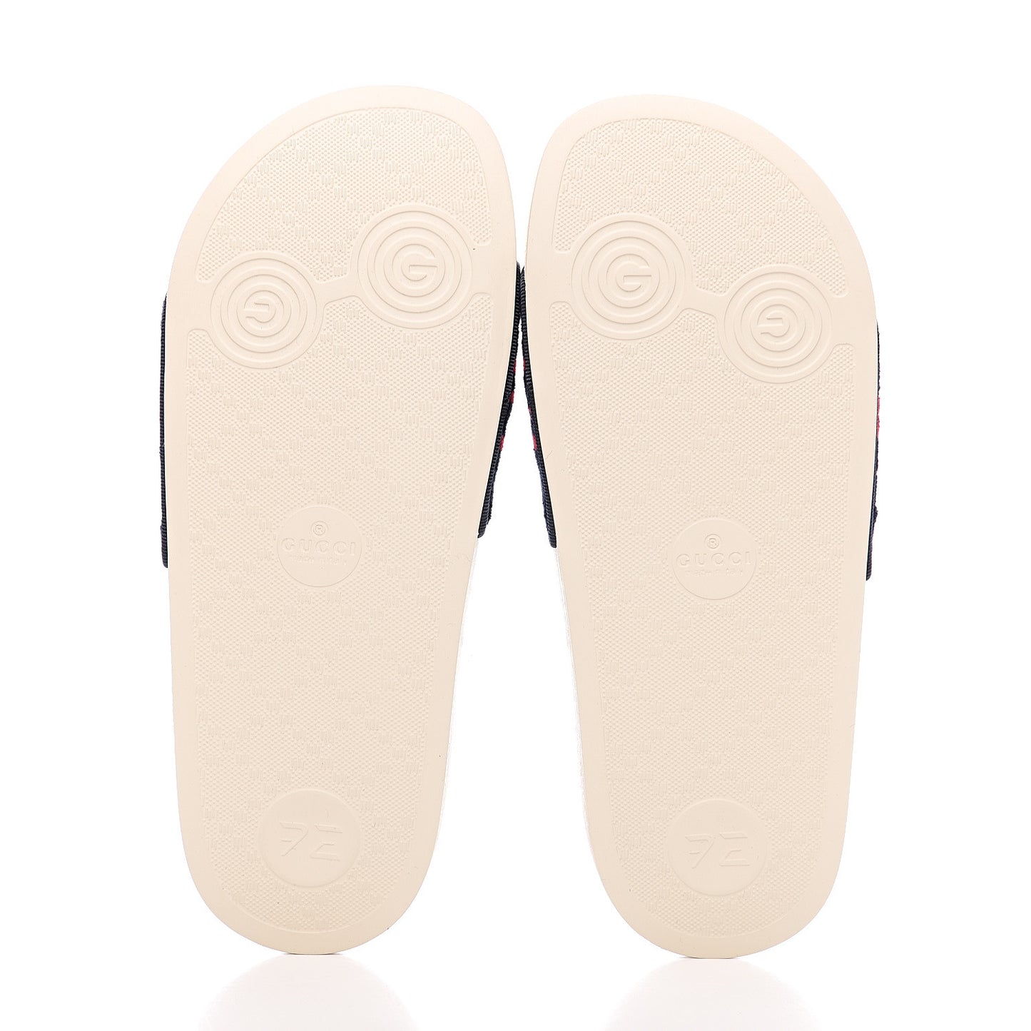 Terry Cloth GG Monogram Slide Sandals 36 Blue Red