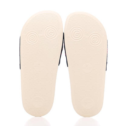 Gucci Terry Cloth GG Monogram Slide Sandals 36 Blue Red 5 of 7