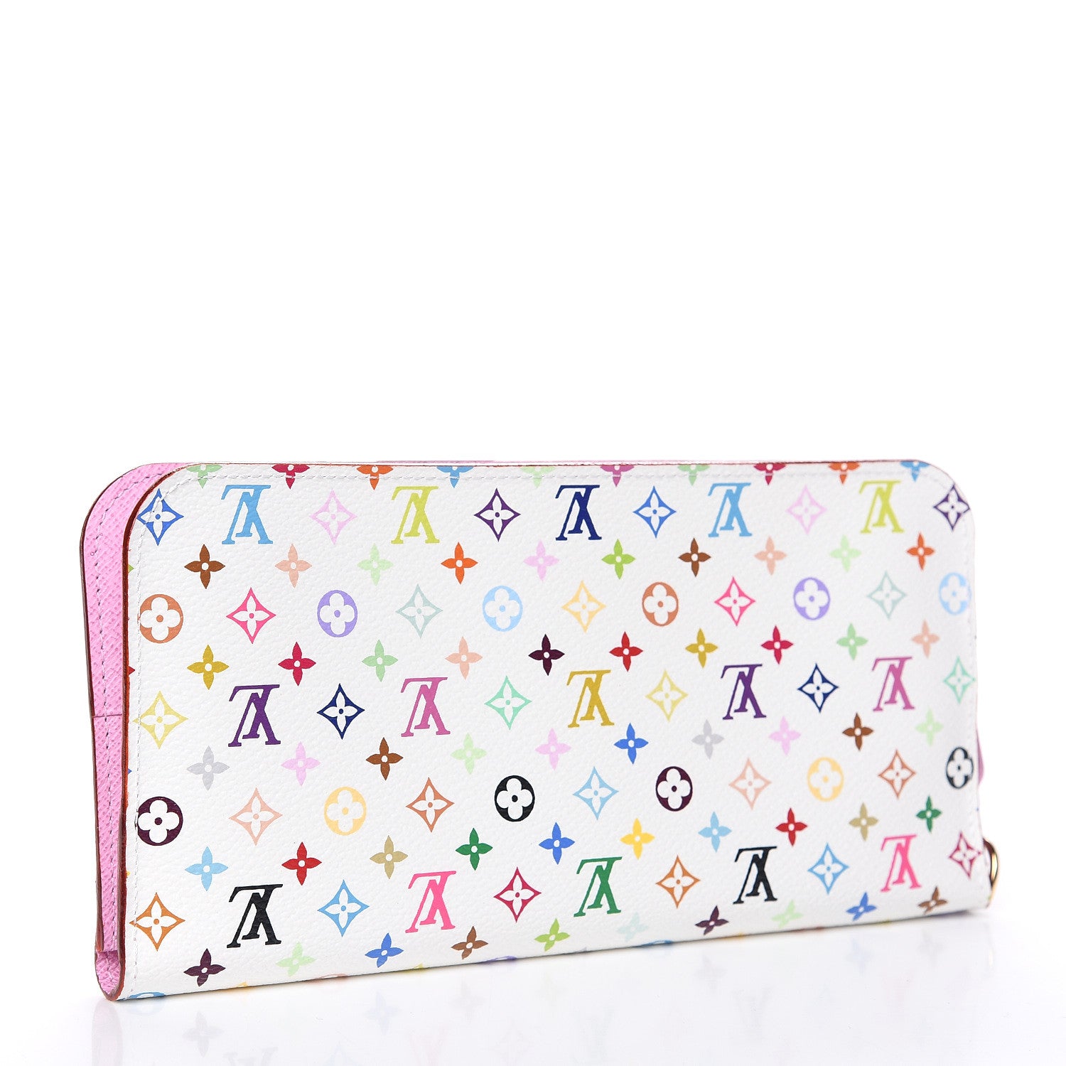 Louis Vuitton Monogram Multicolor Insolite Wallet White Litchi 3 of 7