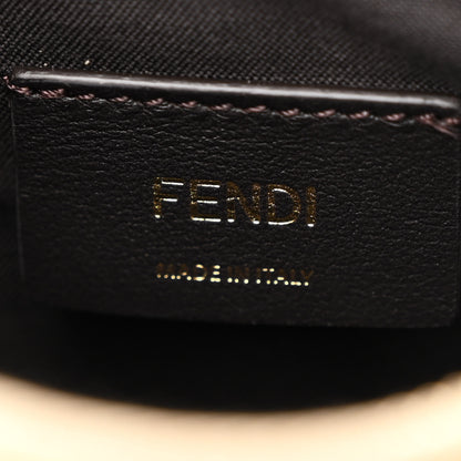 Fendi Crystal Vitello Laminato Suede FF Mini Fendigraphy Hobo Bag Platino 6 of 12