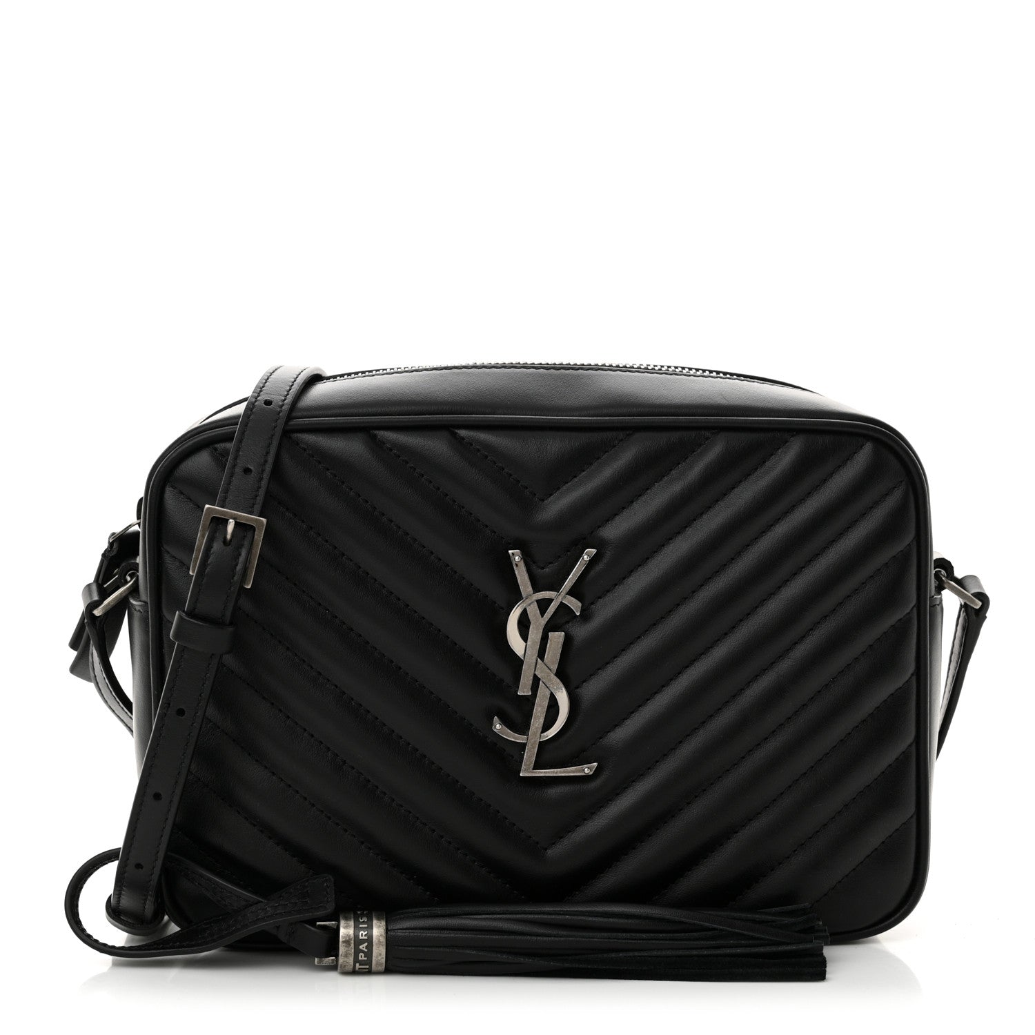 Saint Laurent Calfskin Matelasse Monogram Lou Camera Bag Black 1 of 10
