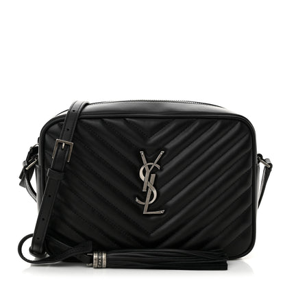 Saint Laurent Calfskin Matelasse Monogram Lou Camera Bag Black 1 of 10