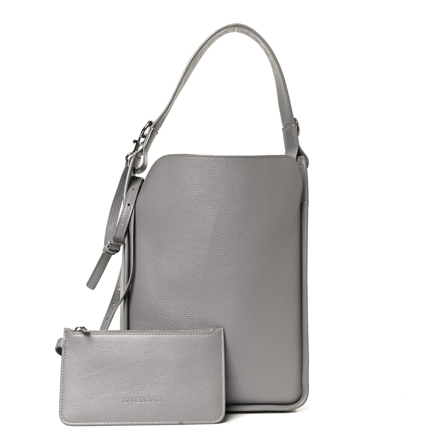 Balenciaga Calfskin Logo Embossed Small Tool 2.0 North-South Tote Balenciaga Grey 1 of 12