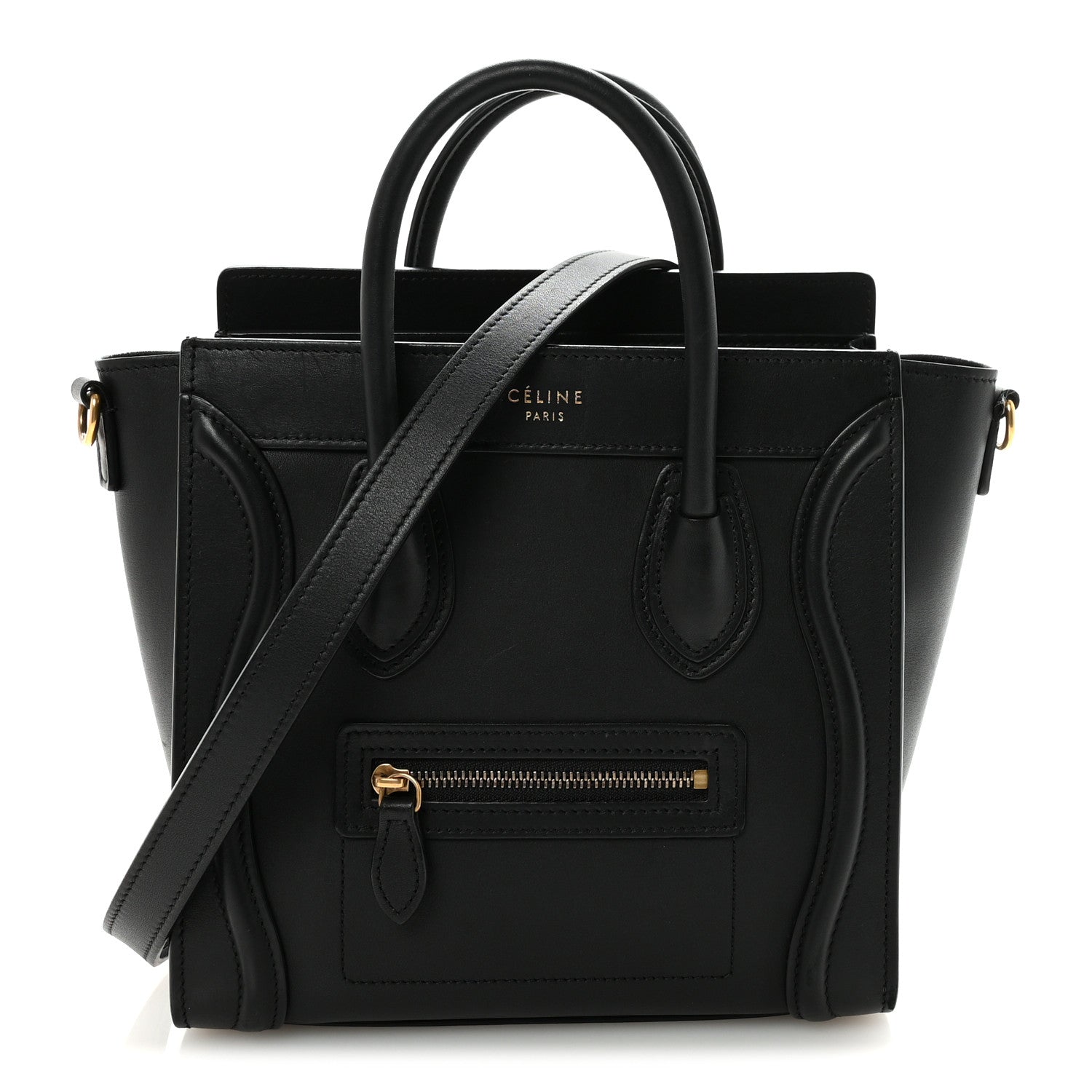 Celine Smooth Calfskin Nano Luggage Black 1 of 9