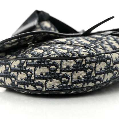 Christian Dior Oblique Mens Saddle Bag Blue 9 of 13