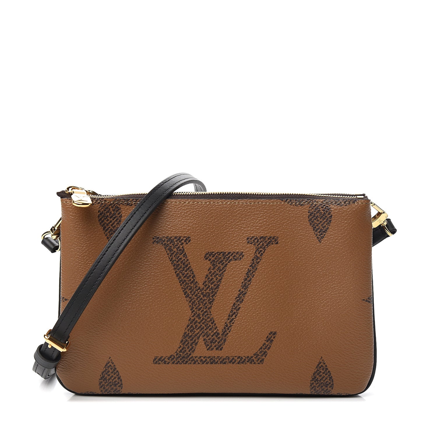 Reverse Monogram Giant Double Zip Pochette