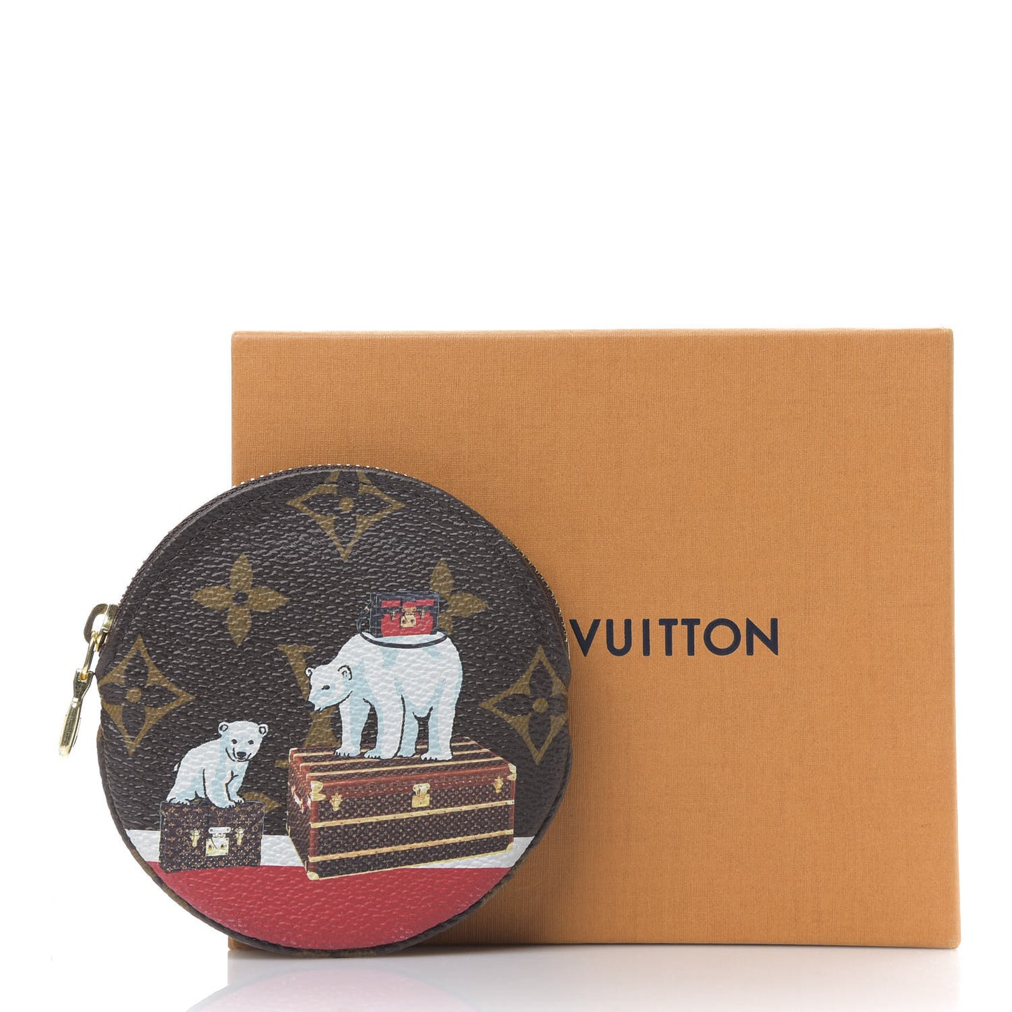 Monogram 2017 Christmas Animation Round Coin Purse