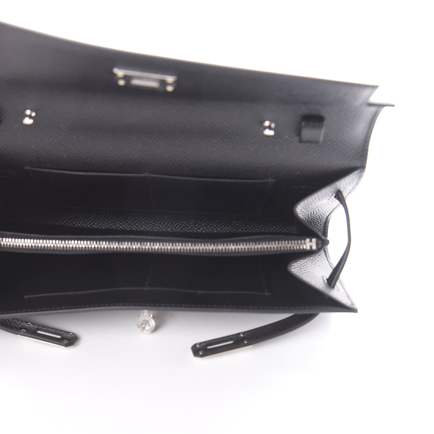 Hermes Epsom Kelly Wallet To Go Black 4 of 10