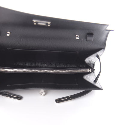 Hermes Epsom Kelly Wallet To Go Black 4 of 10