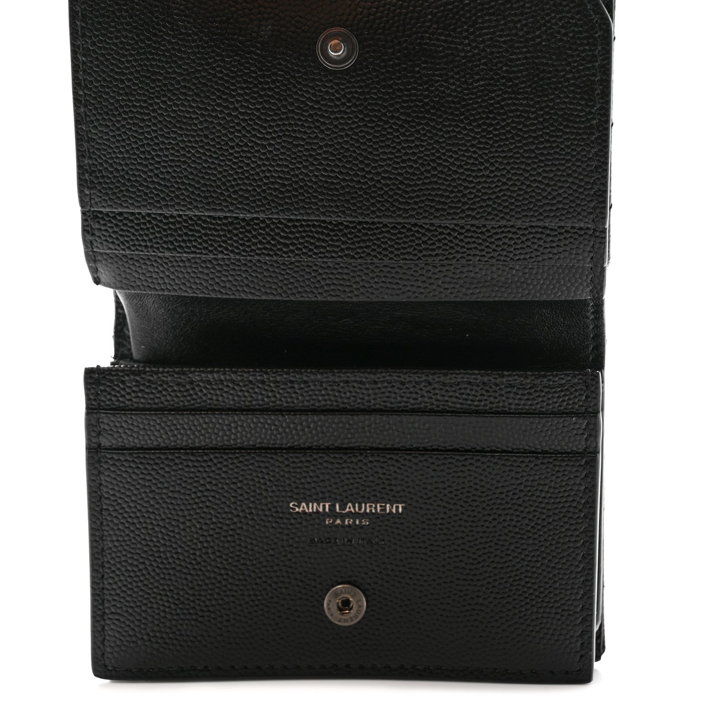 Grain De Poudre Matelasse Chevron Monogram Card Case Black