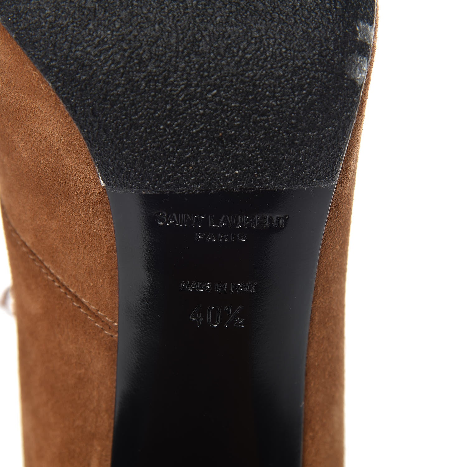 Saint Laurent Suede Otterproof Light Babies 90 Ankle Boots 40.5 Fox Brown 8 of 11