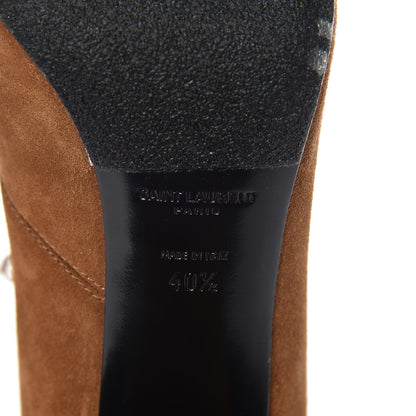 Saint Laurent Suede Otterproof Light Babies 90 Ankle Boots 40.5 Fox Brown 8 of 11