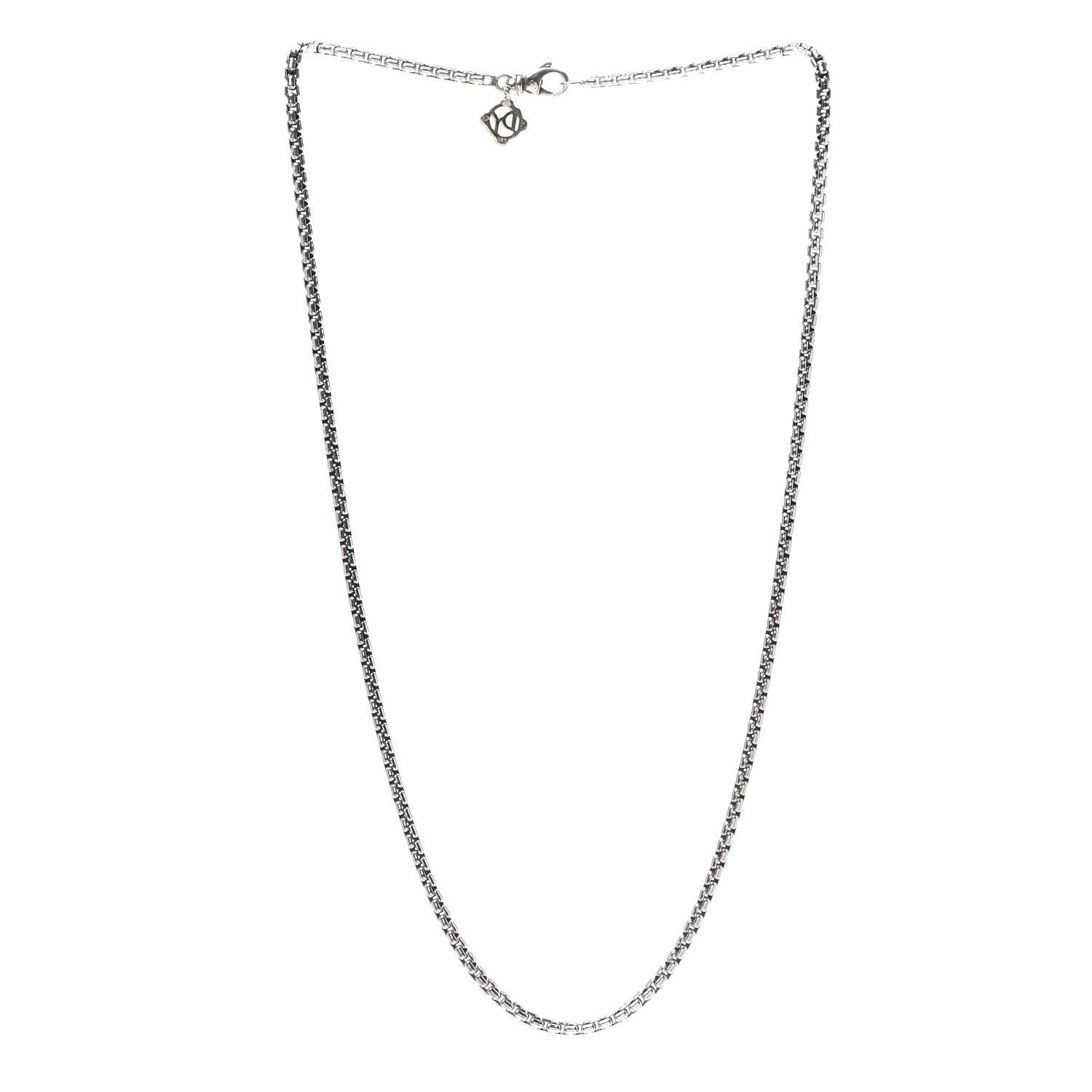 David Yurman Sterling Silver 14K Yellow Gold 1.7mm Baby Box Chain Necklace 18" 3 of 5