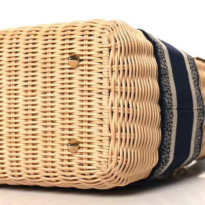 Christian Dior Wicker Oblique Medium Lady Dior Bag Blue 9 of 9