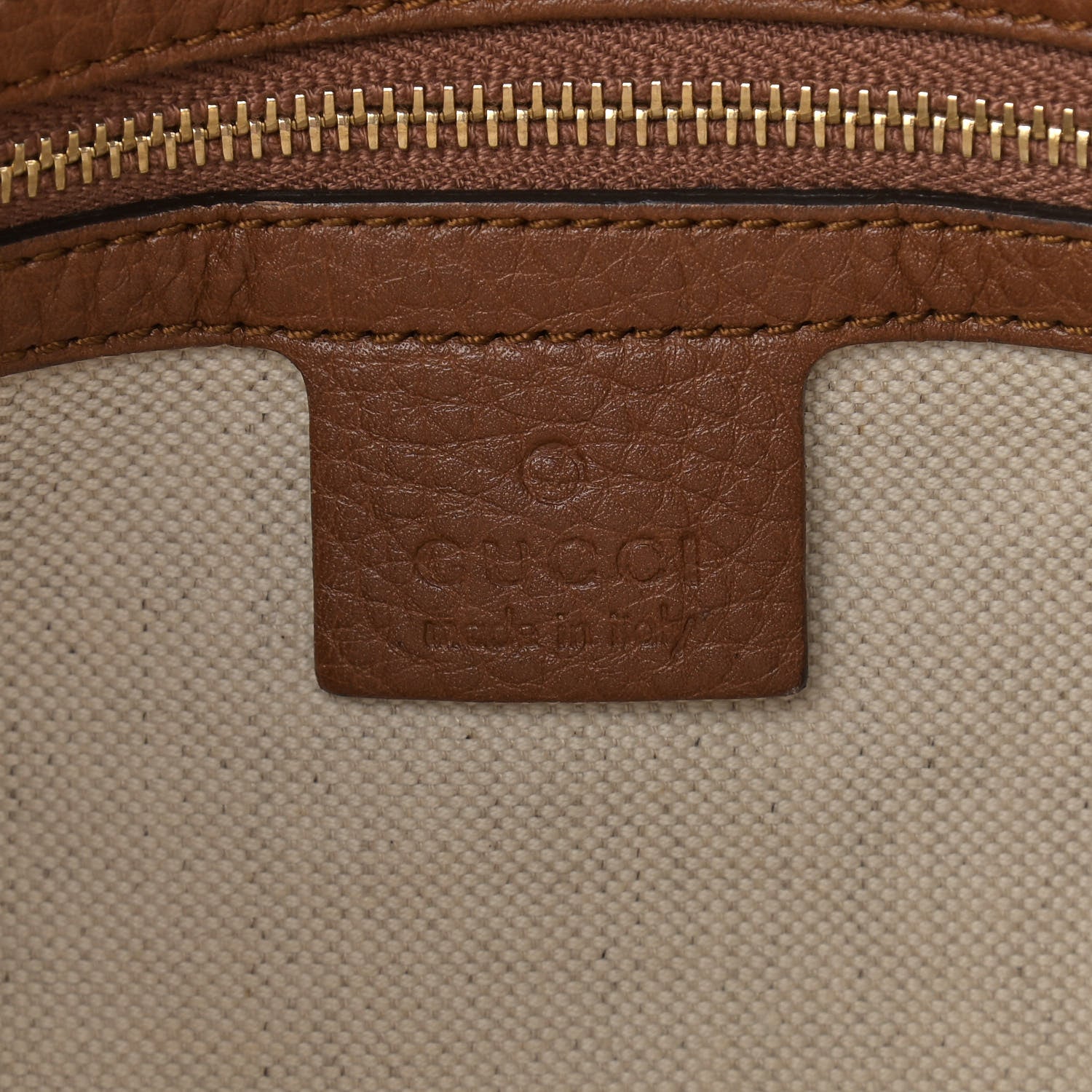 Gucci Monogram Cellarius Calfskin Small Bella Top Handle Bag Beige Ebony Cuir 5 of 11