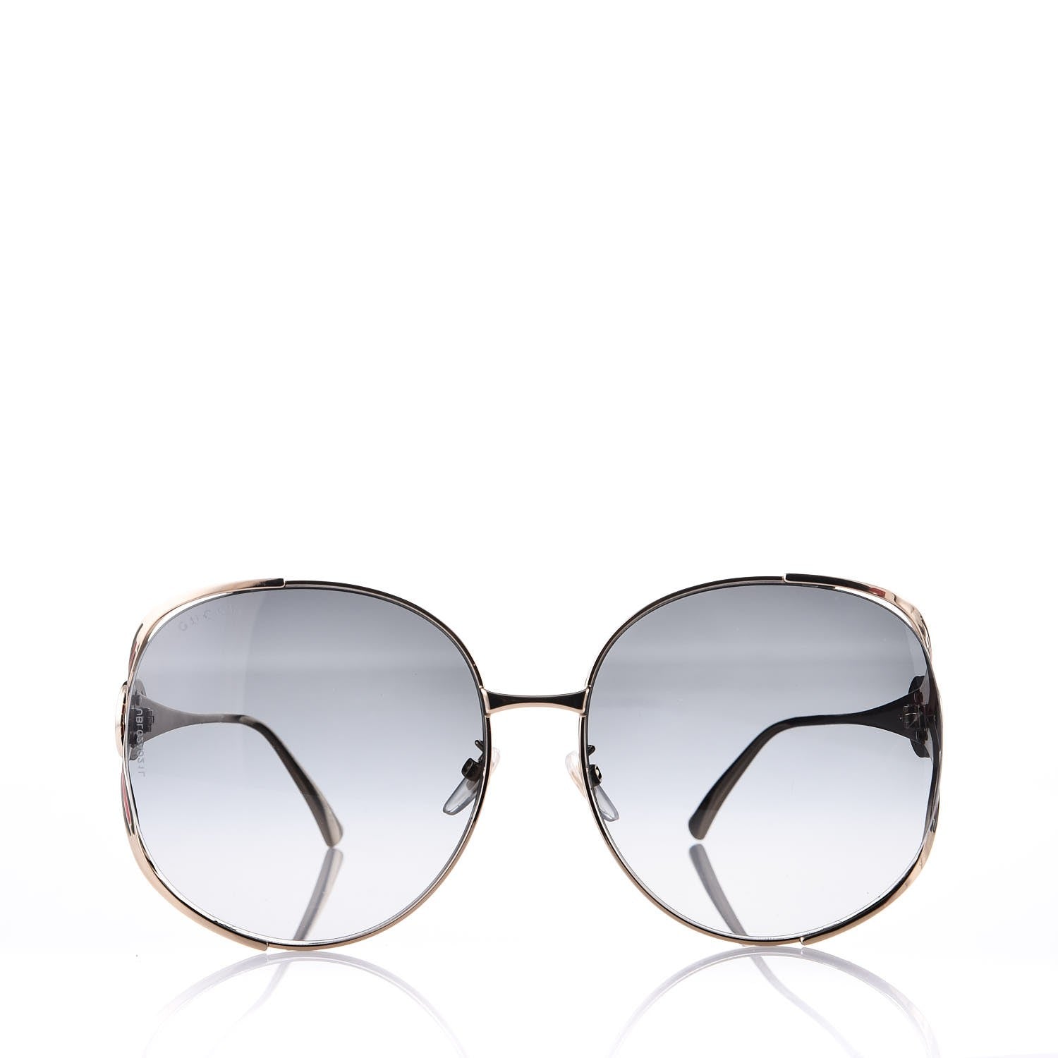 Gucci Metal Round Frame GG0225S Sunglasses Gold 2 of 9