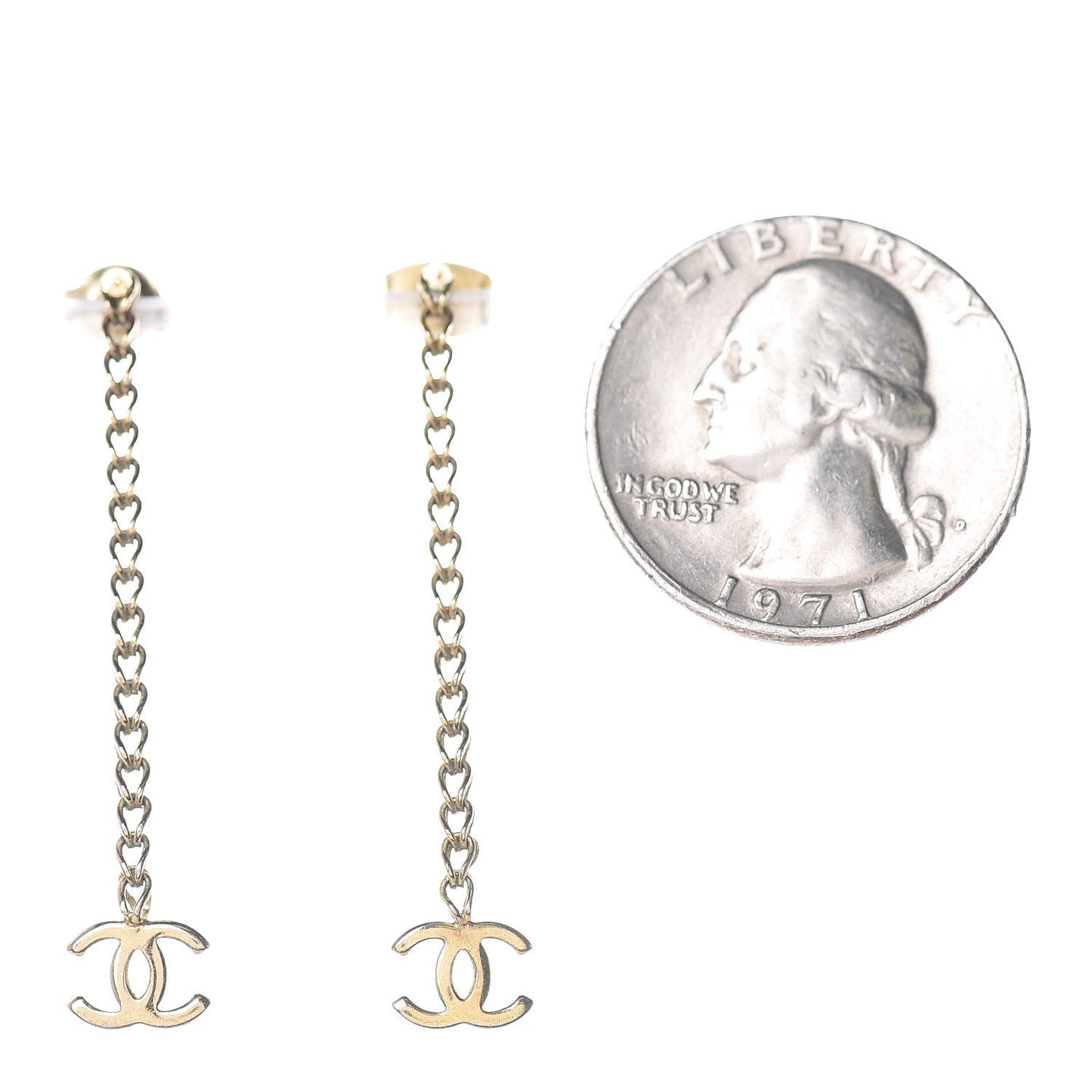 CC Drop Earrings Gold