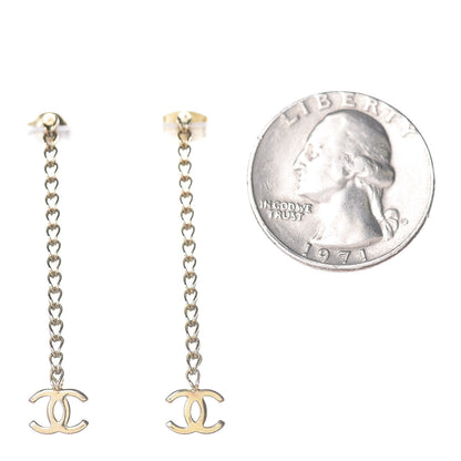 Chanel CC Drop Earrings Gold 2 of 4