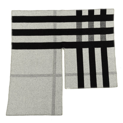 Burberry Cashmere Wool Mega Check Cape Scarf Scarf Grey 1 of 3