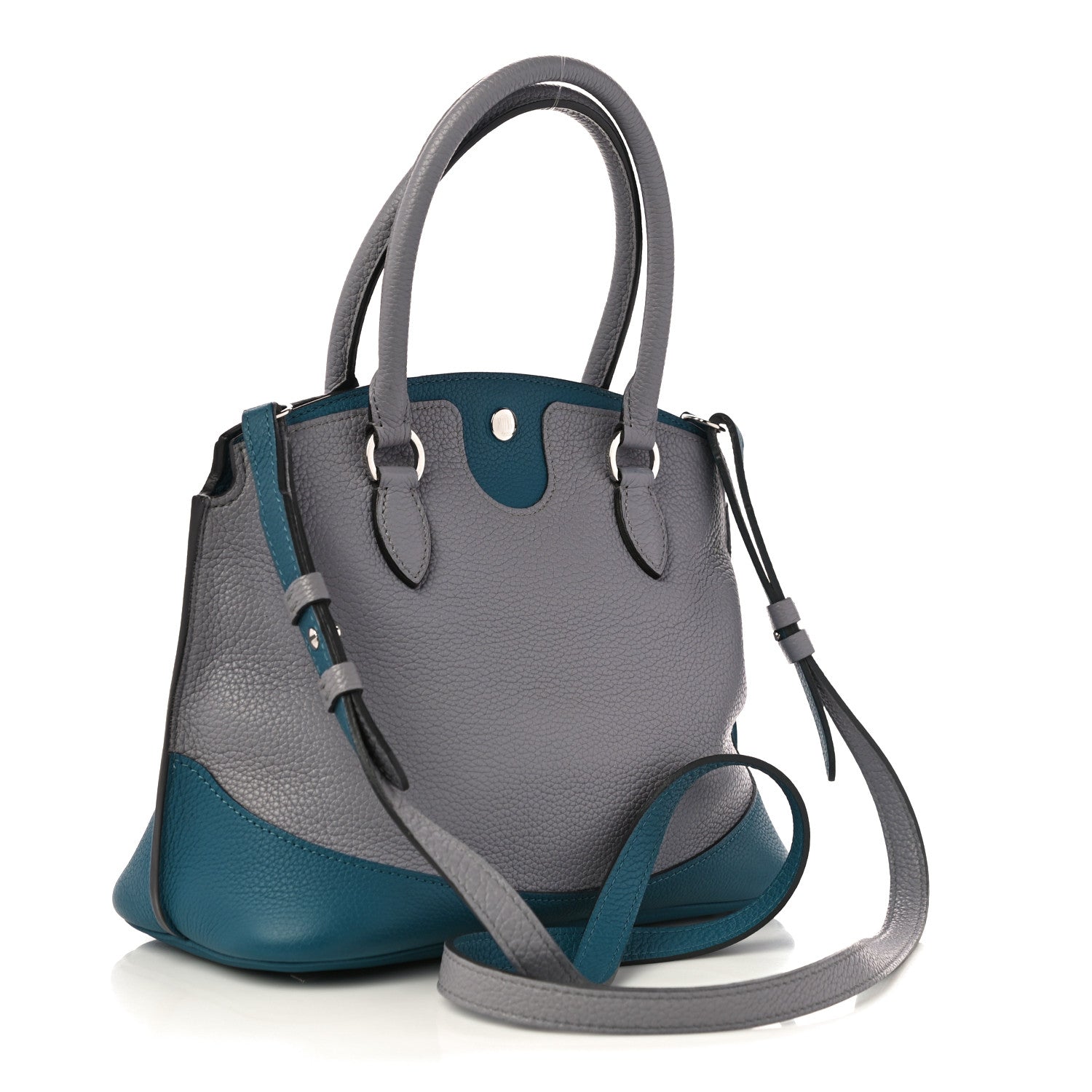 Moynat Taurillon Josephine PM Polar Prussian Blue 3 of 11