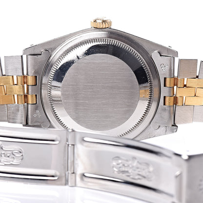 Rolex Stainless Steel 18K Yellow Gold 36mm Oyster Perpetual Datejust Watch Champagne 16233 5 of 8