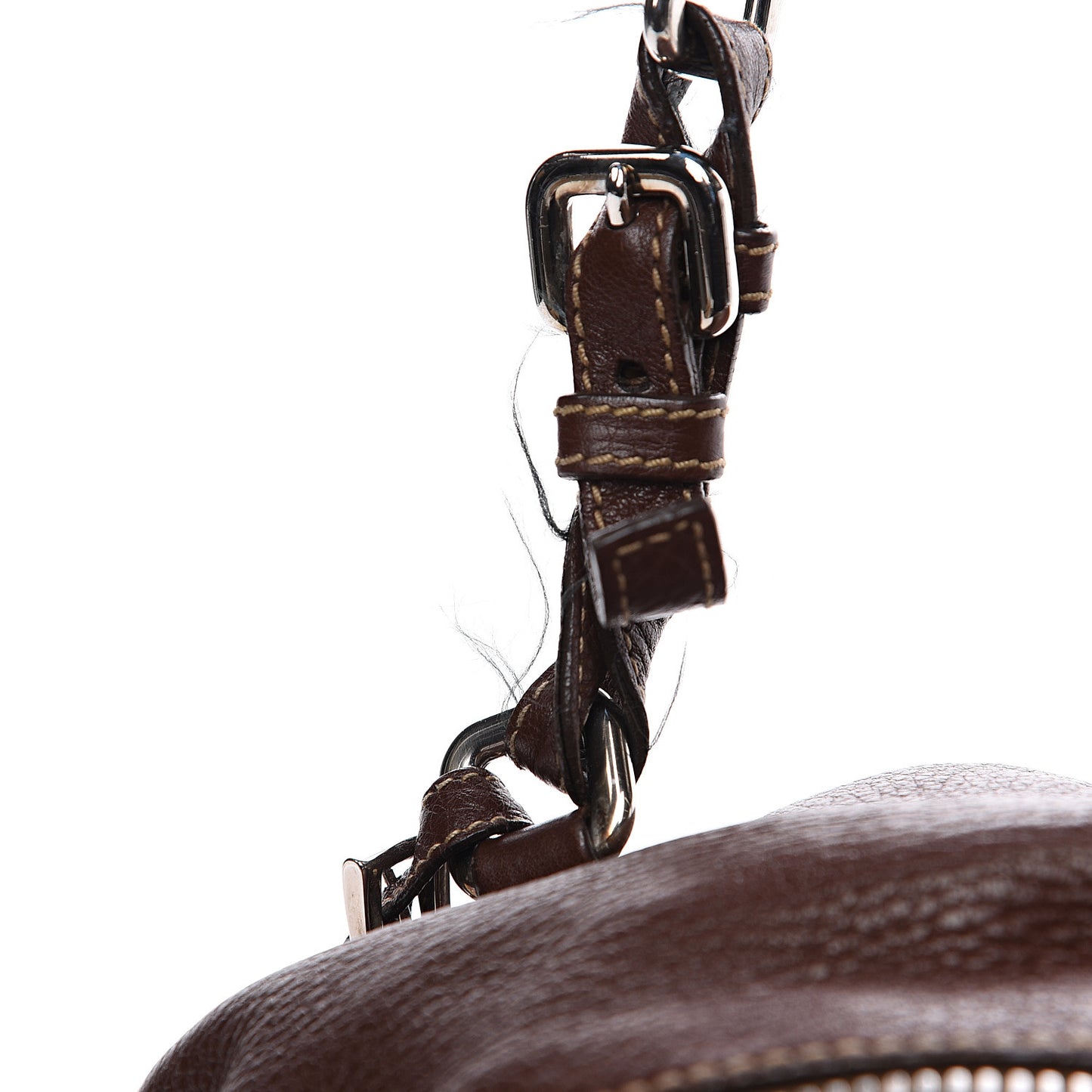 Vitello Daino Embossed Logo Bowler Bruciato