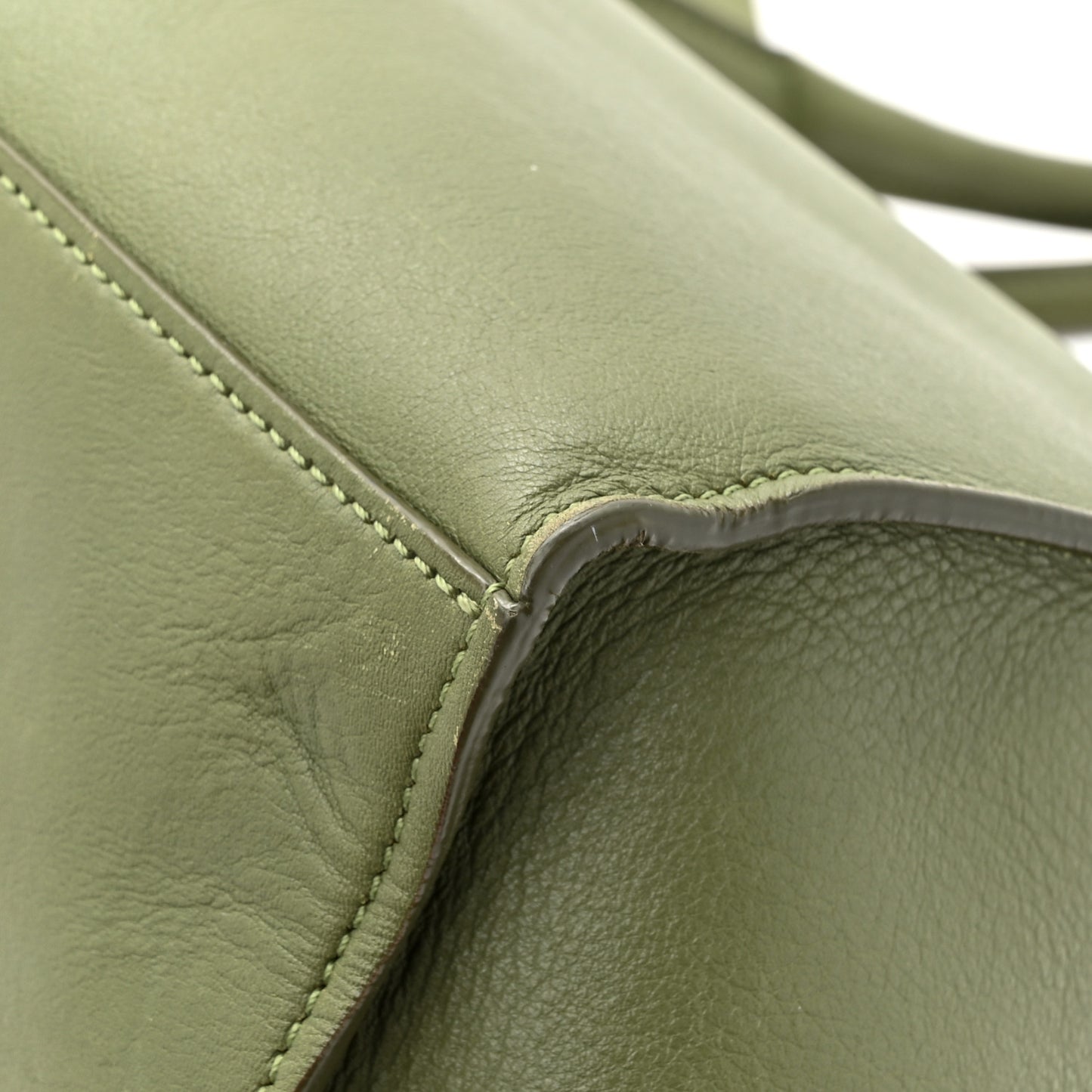 Smooth Calfskin Medium Big Bag Green