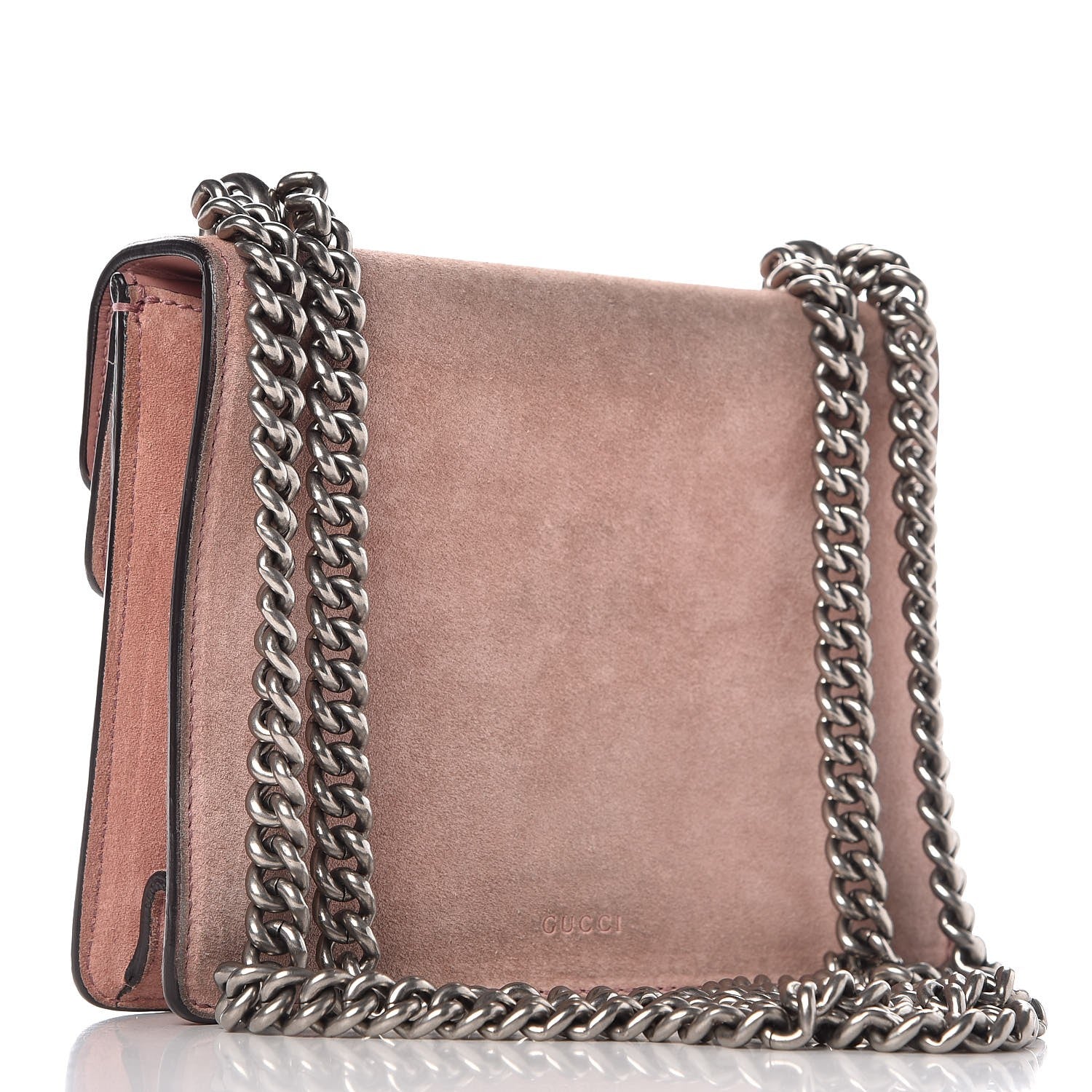 Gucci Suede Mini Dionysus Shoulder Bag Pink 3 of 15