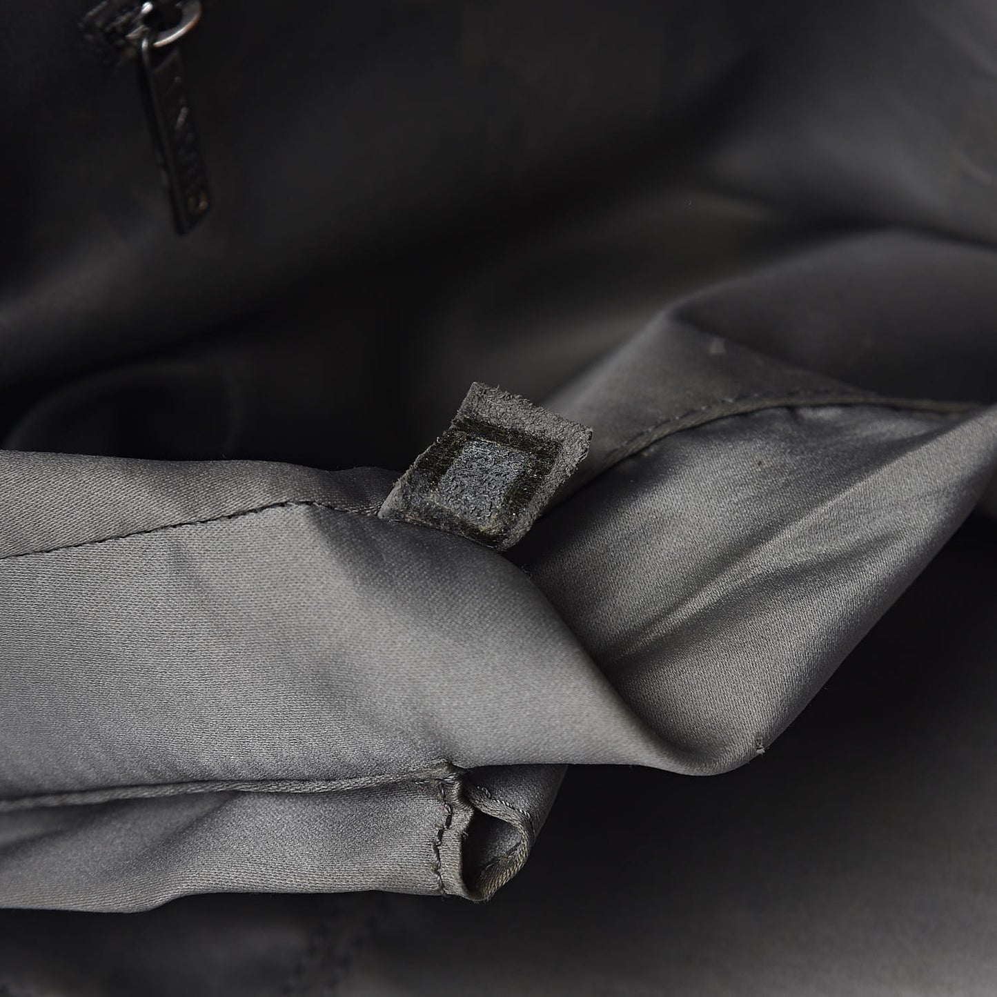 Lambskin Square Stitched Lax Shopping Tote Black