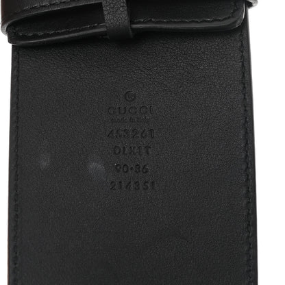 Gucci Moon Calfskin Pearl Double G 70mm Belt 90 36 Black Cream 3 of 6