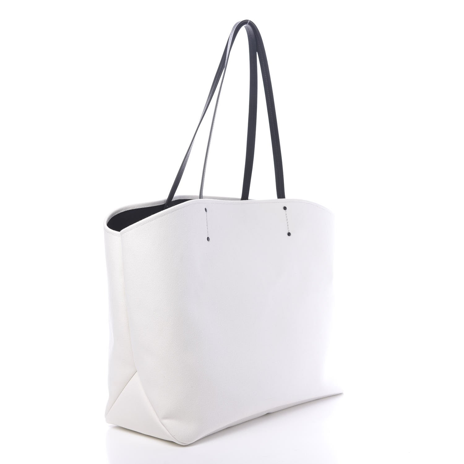 Prada Canvas Racing Logo Tote White 3 of 13