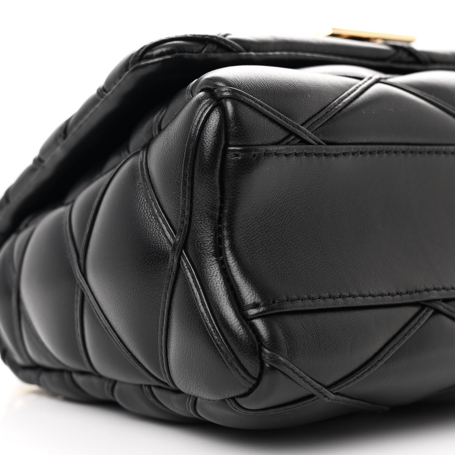 Louis Vuitton Lambskin Malletage Top Handle GO-14 MM Black 9 of 12