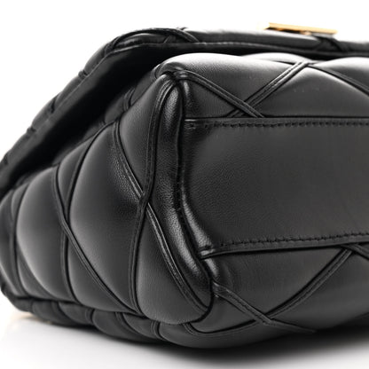 Louis Vuitton Lambskin Malletage Top Handle GO-14 MM Black 9 of 12