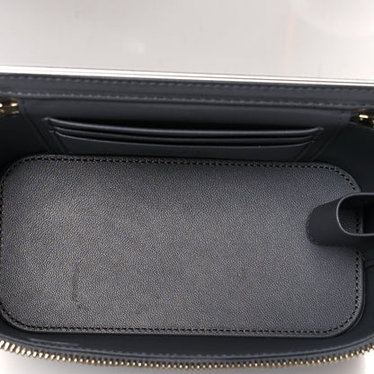 Chanel Lambskin Quilted Small Top Handle Vanity Case With Chain Grey 6 of 10